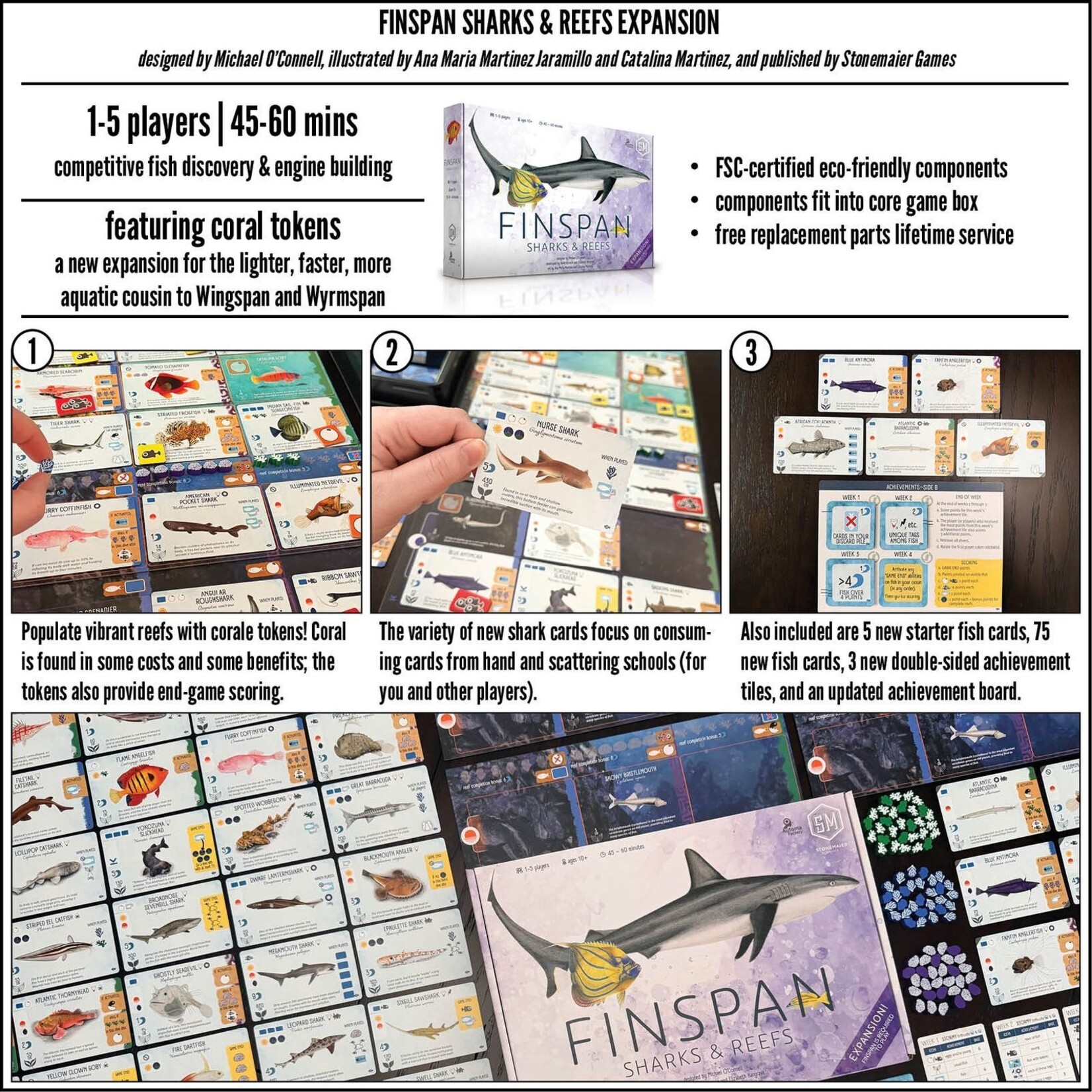 Stonemaier Games Finspan: Sharks & Reefs Expansion