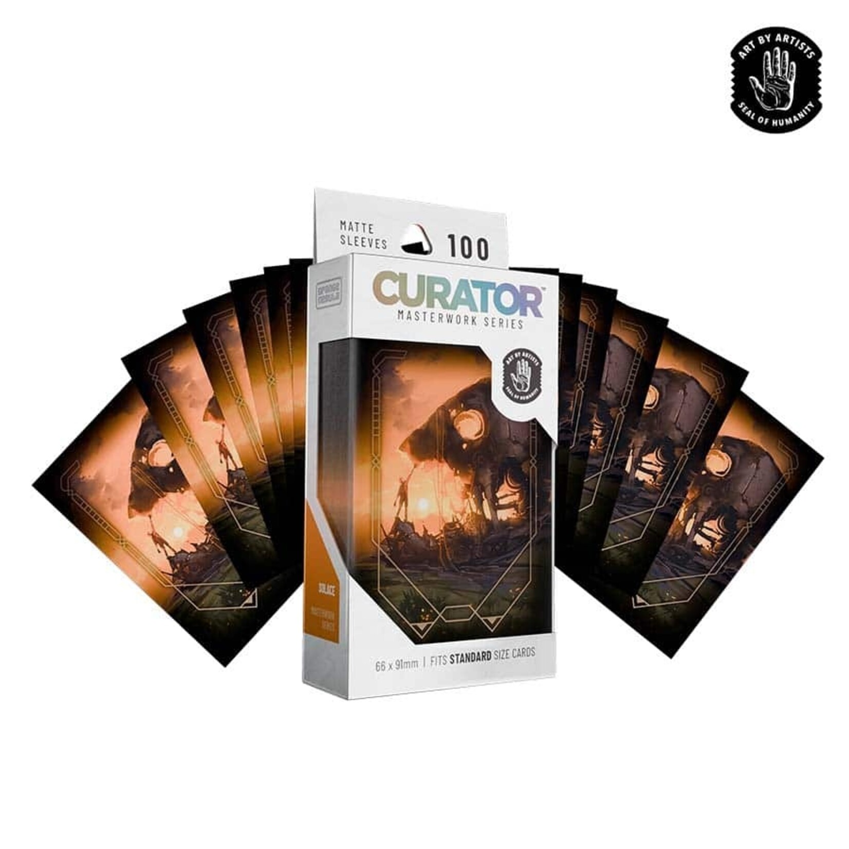 Orange Nebula Curator Masterwork Series 100 Matte Art Sleeves: Solace