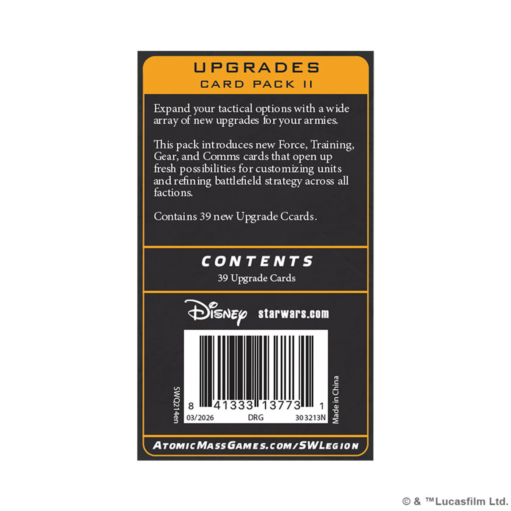 Atomic Mass Games Star Wars: Legion: Upgrades Card Pack II