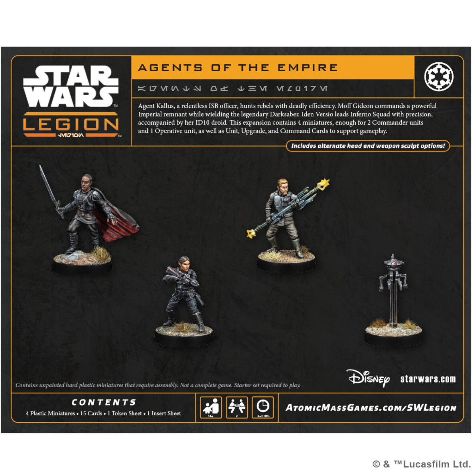 Atomic Mass Games PRERELEASE Star Wars: Legion: Agents of the Empire