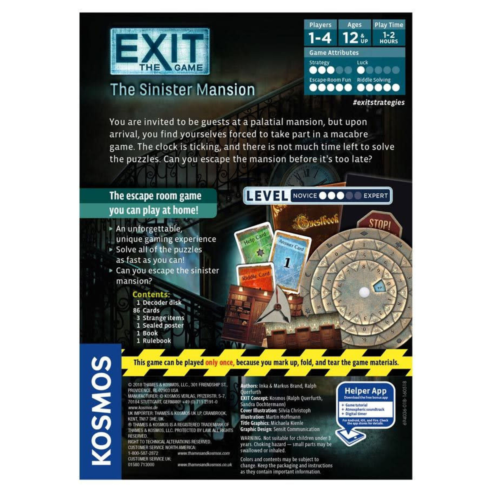 Thames & Kosmos Exit The Game: The Sinister Mansion