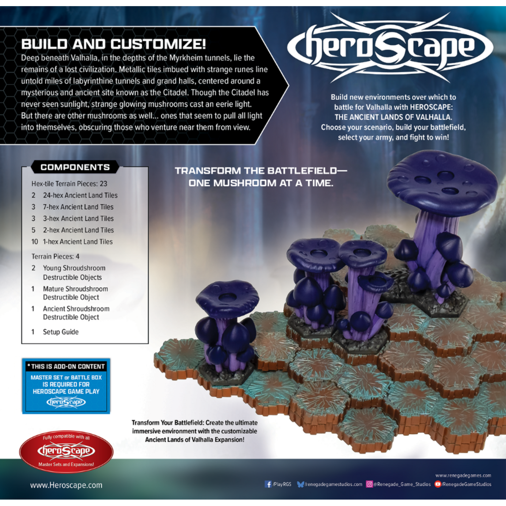 Renegade Game Studios Heroscape: The Ancient Lands of Valhalla Terrain System