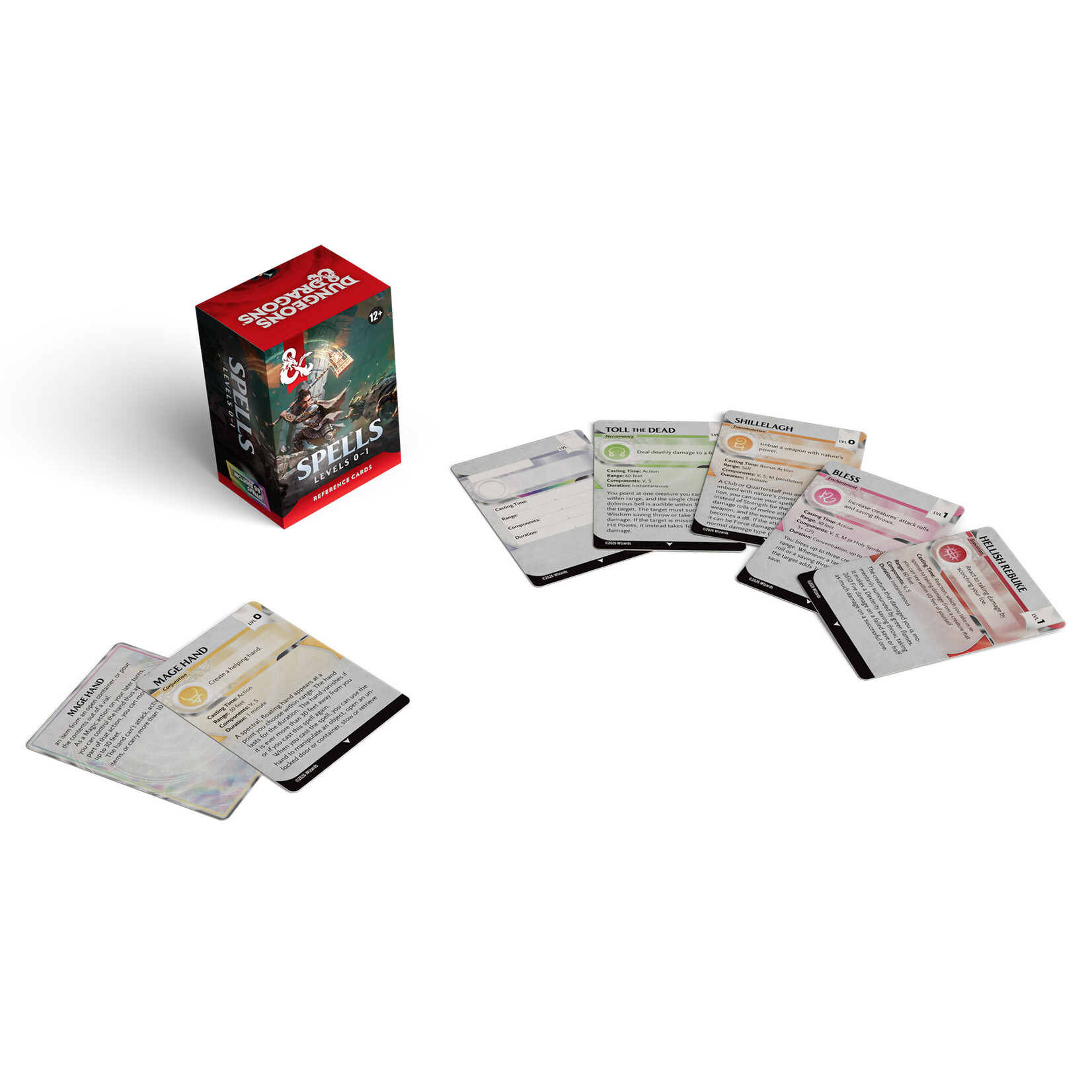 Wizards of the Coast D&D: Reference Cards: Spells: Levels 0-1