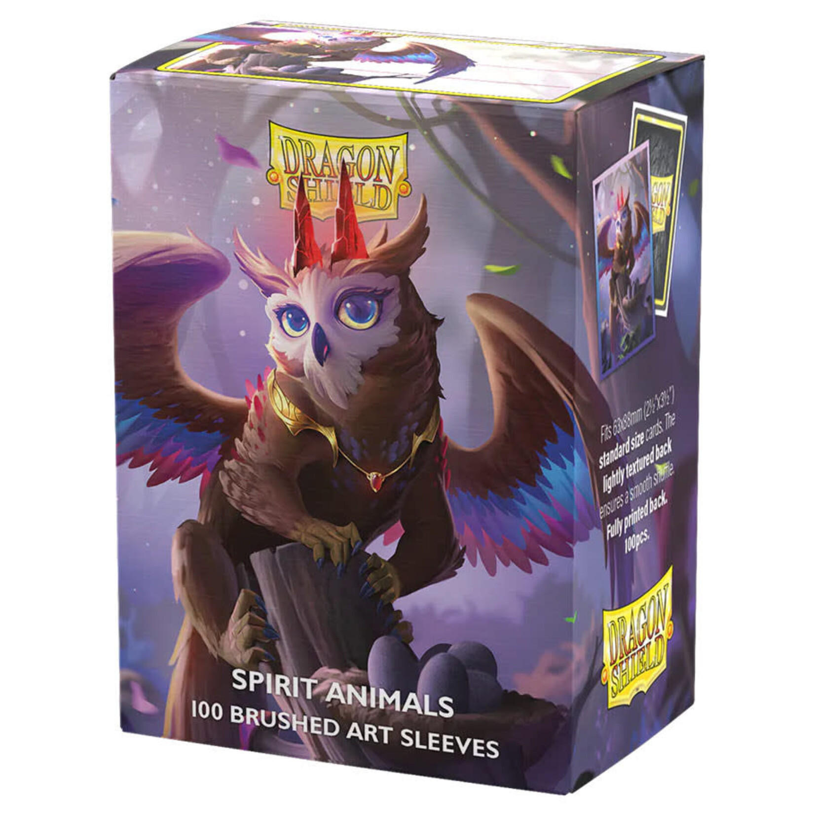 Arcane Tinmen Dragon Shield: 100 Brushed Art Sleeves: Spirit Animals: The Dragowlis