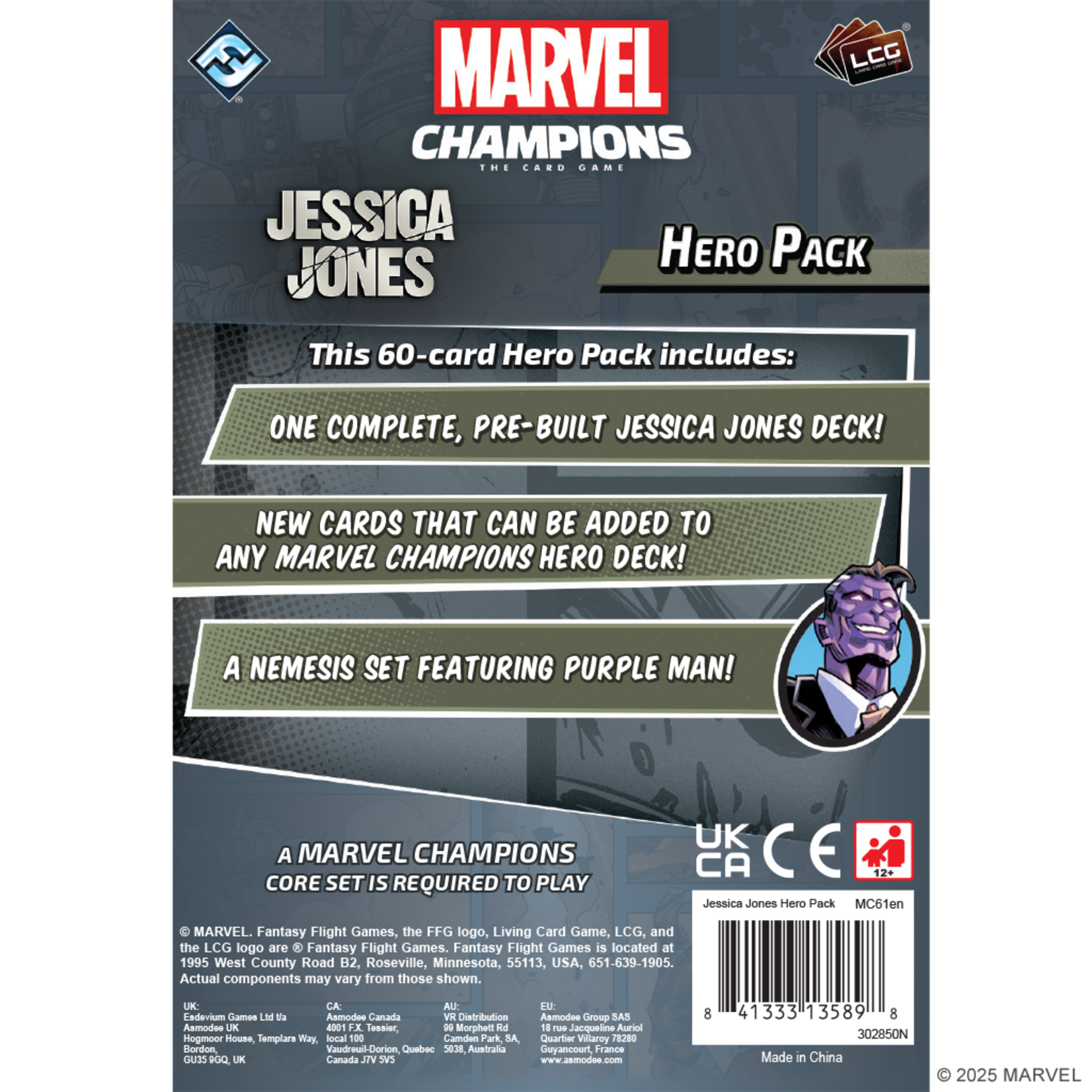 Fantasy Flight Games Marvel Champions: Jessica Jones Hero Pack