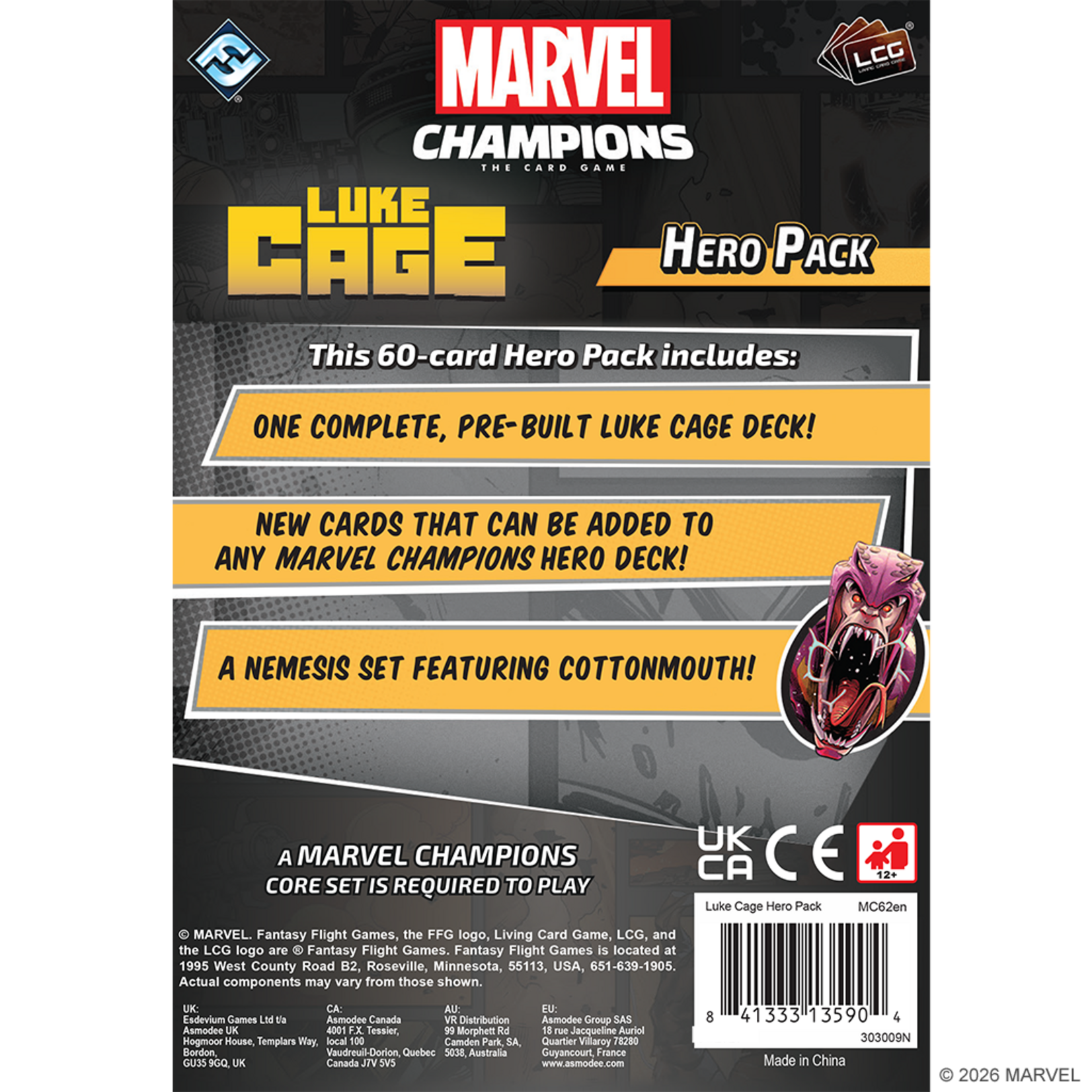 Fantasy Flight Games Marvel Champions: Luke Cage Hero Pack