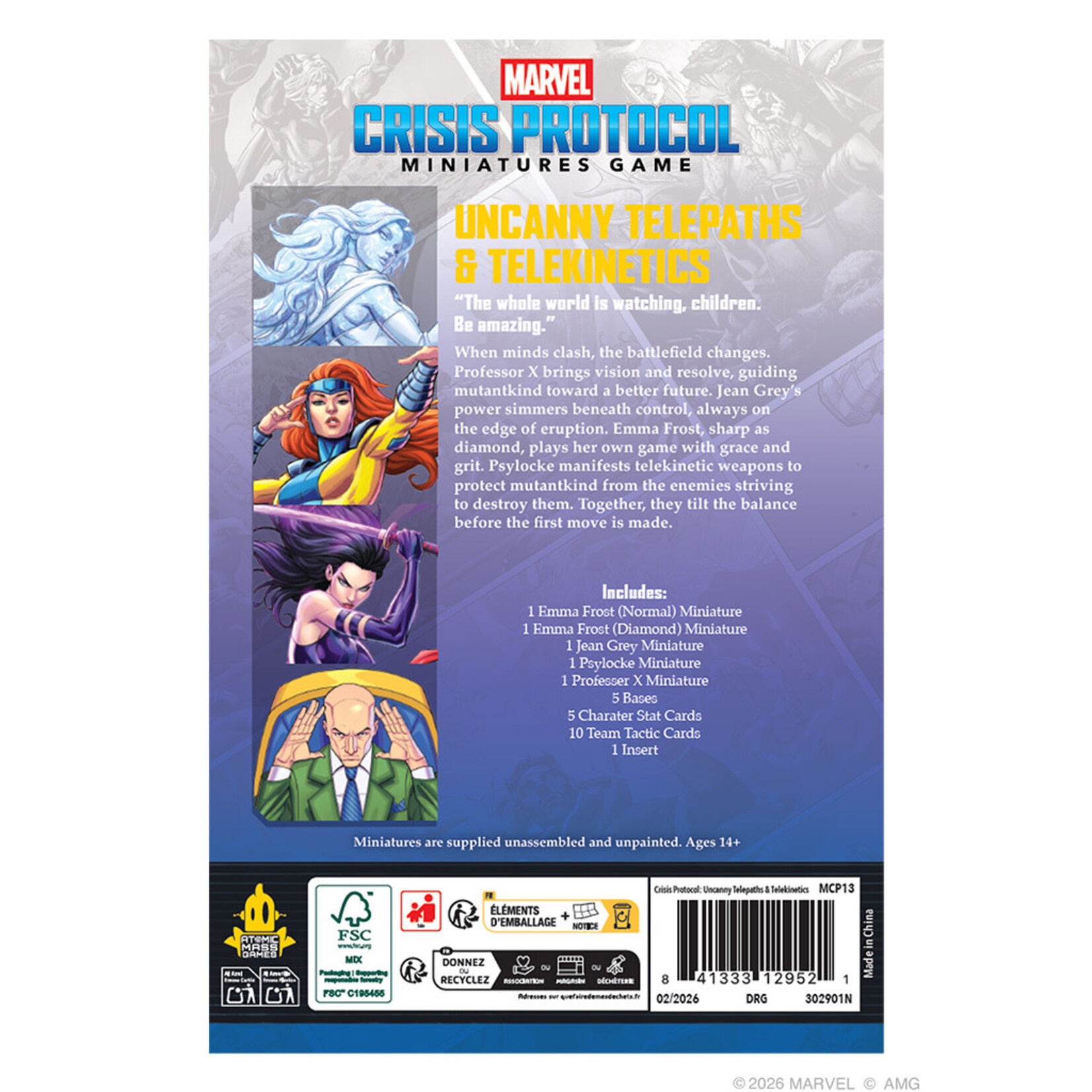 Atomic Mass Games Marvel: Crisis Protocol: Uncanny Telepaths & Telekinetics Character Pack