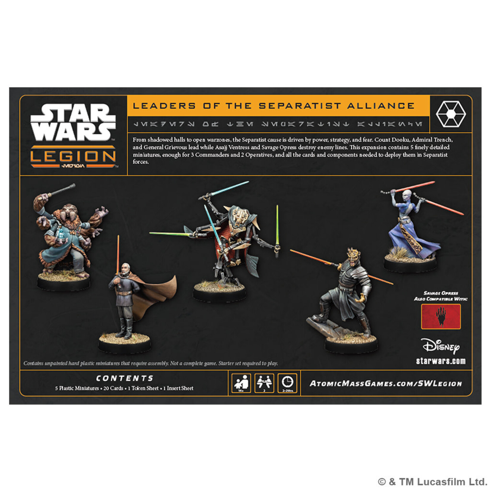 Atomic Mass Games PRERELEASE Star Wars: Legion: Leaders of the Separatist Alliance