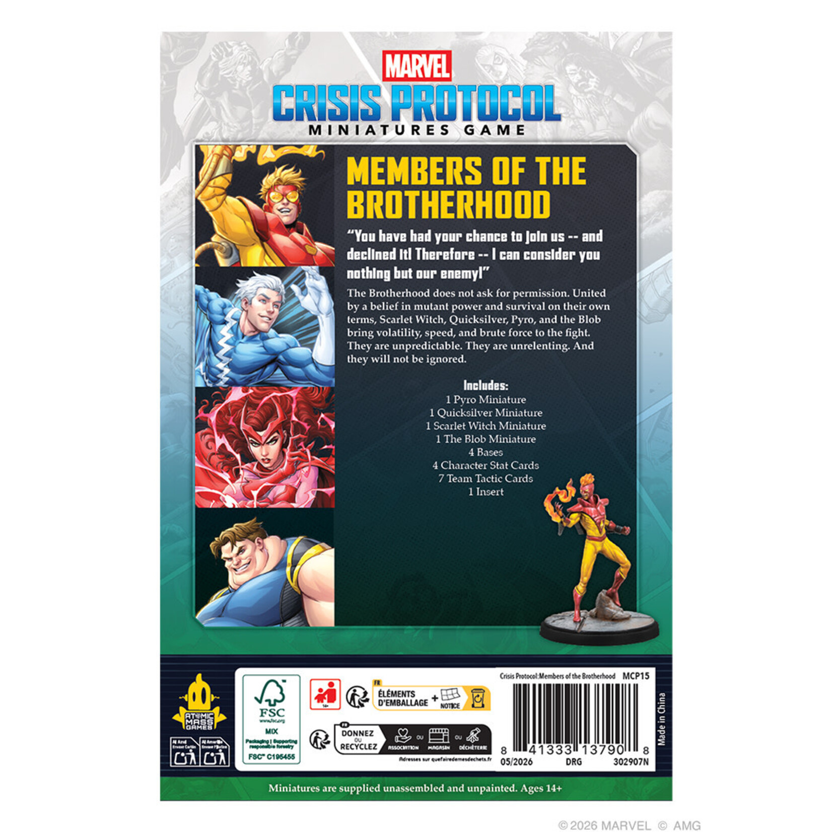 Atomic Mass Games PRERELEASE Marvel: Crisis Protocol: Members of the Brotherhood Affiliation Pack