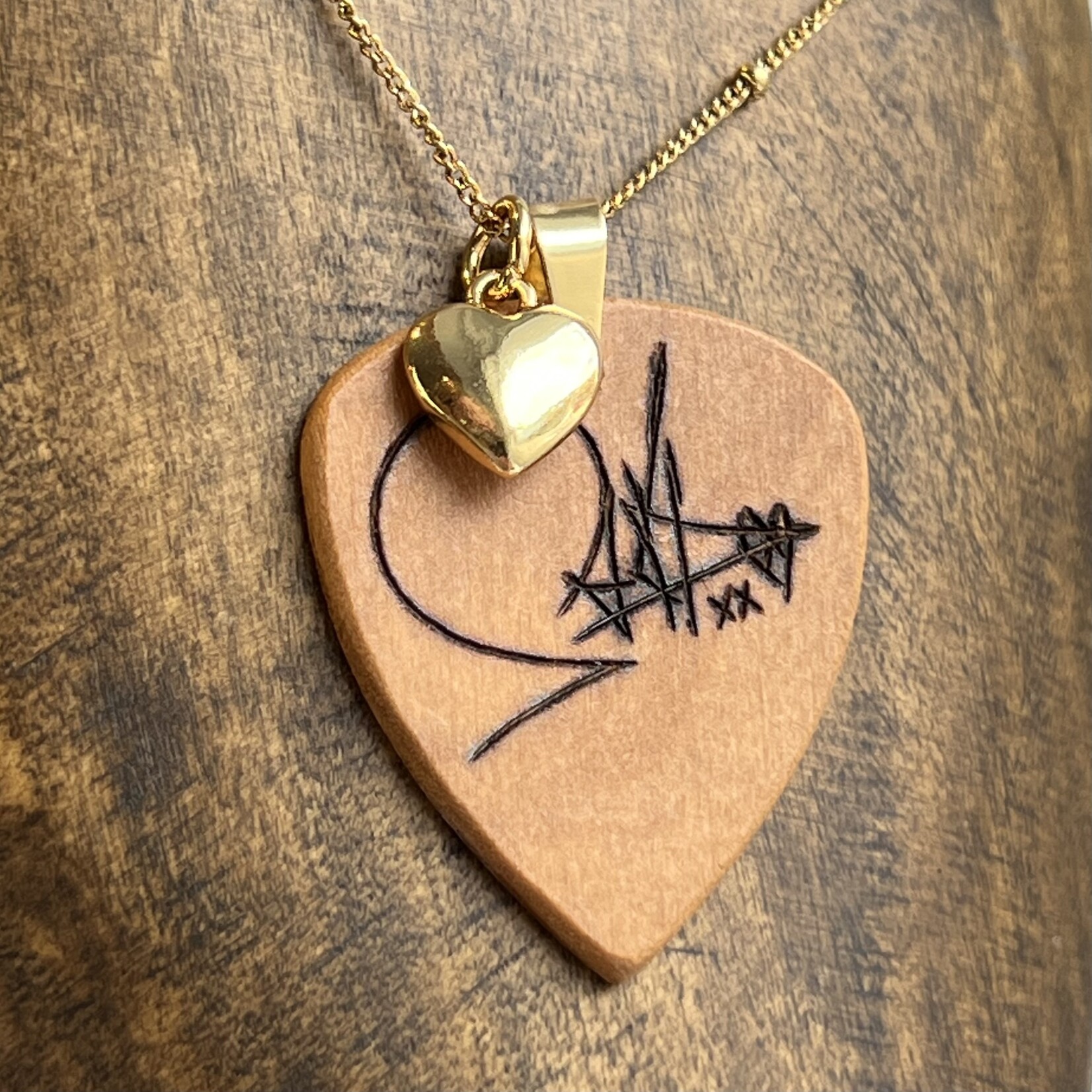 Collier 'Le petit coeur de ma mère' (plaqué or)