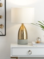 Loris Conical Brass & Cement Lamp