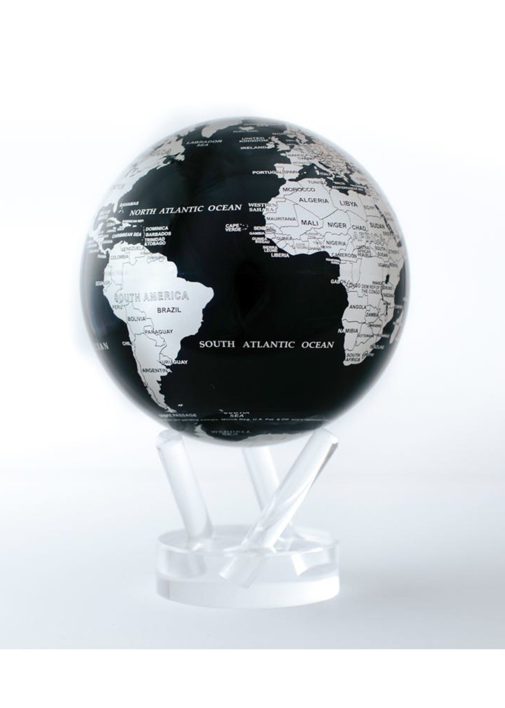 Mova Globes Mova Globe Earth Black & Silver 4.5"
