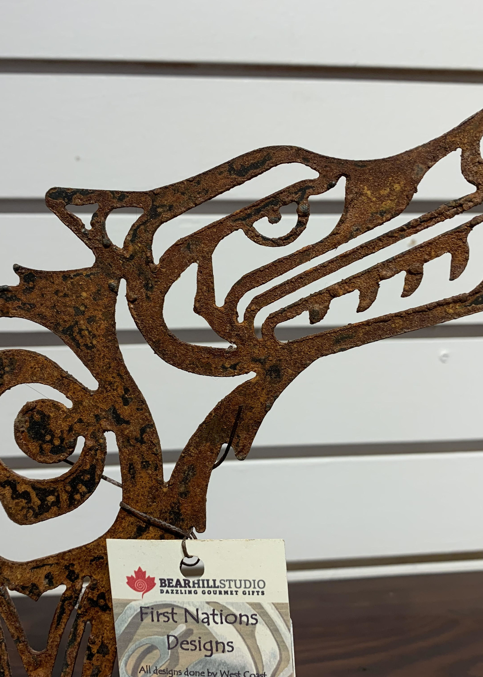 Bear Hill Studio First Nations Rusted Metal Wolf