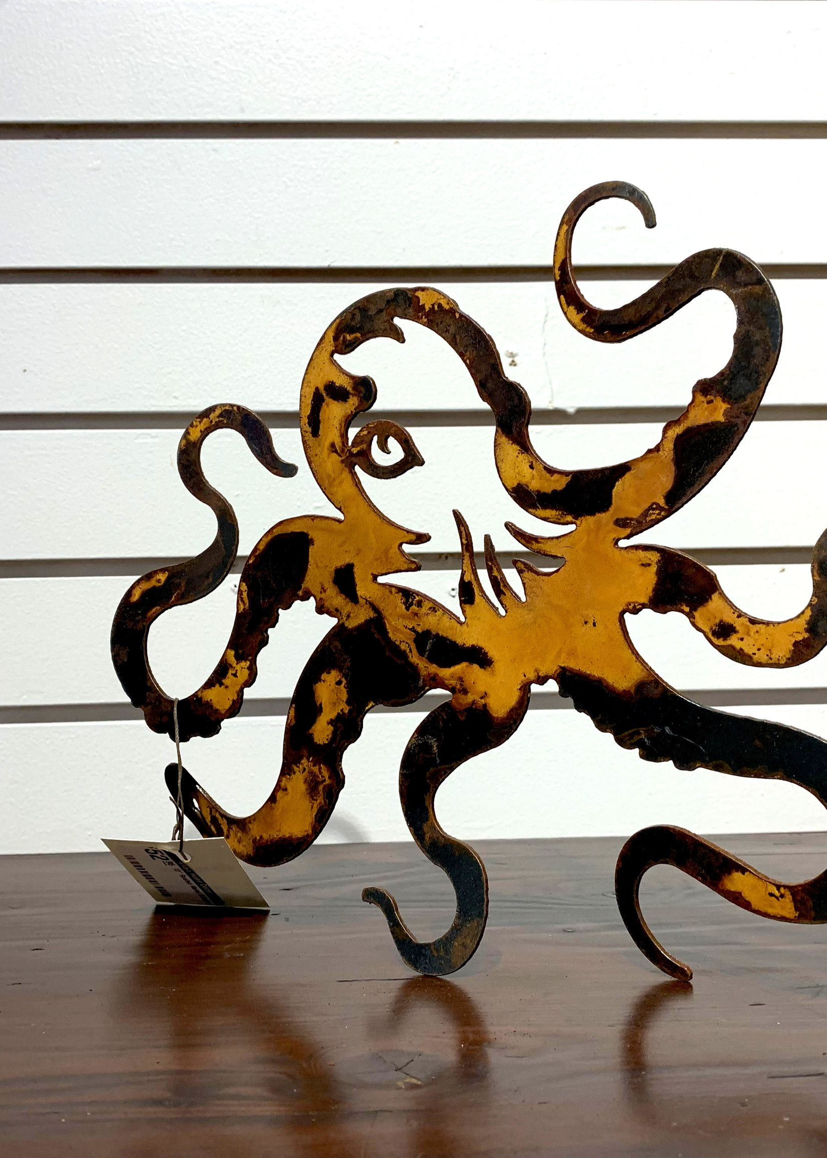 12" Rusted Metal Octopus