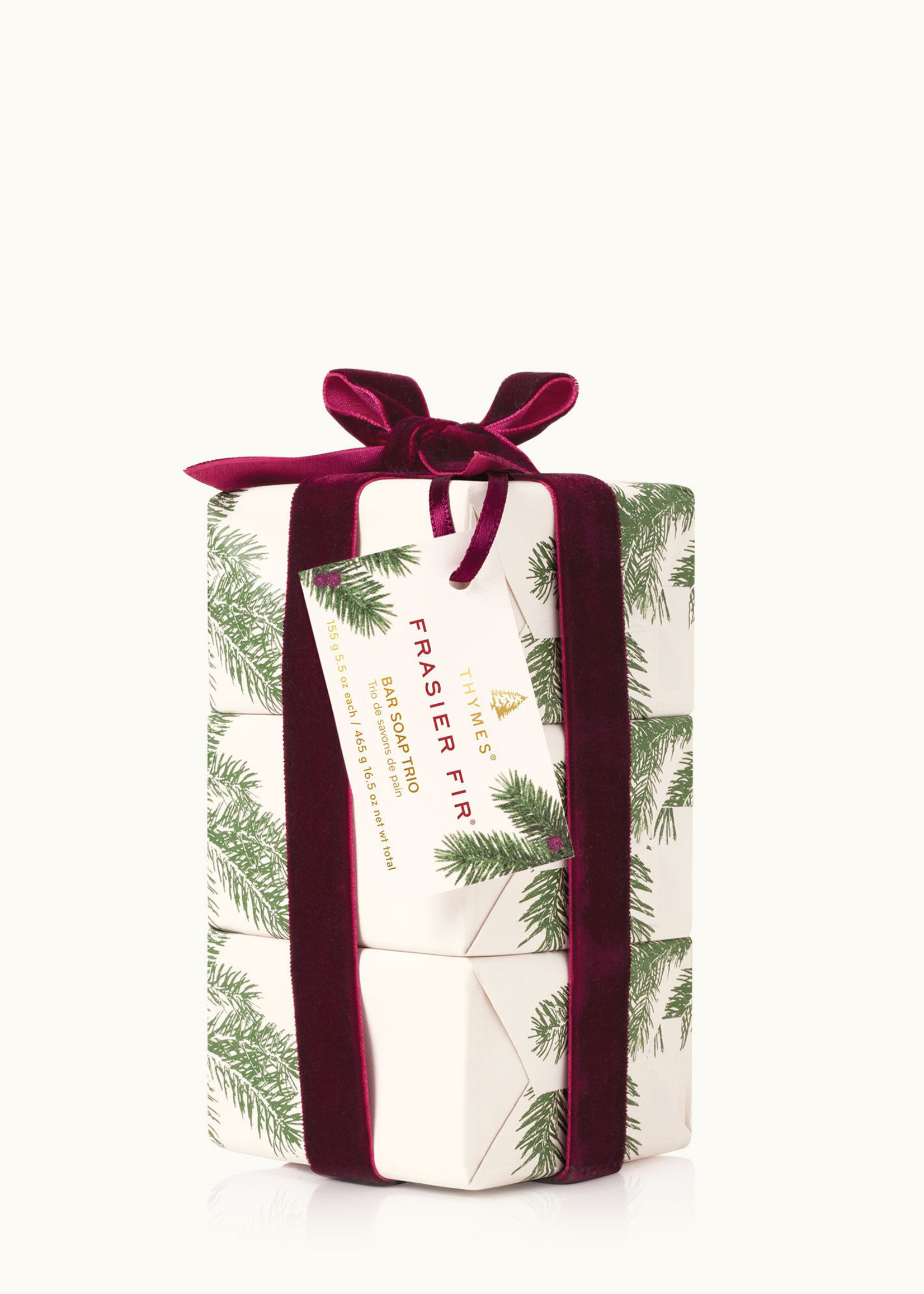 Thymes Fraser Fir Bar Soap Trio Gift Set