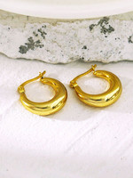 Hackney Nine/Dye Cast Amber Gold mini Hoops