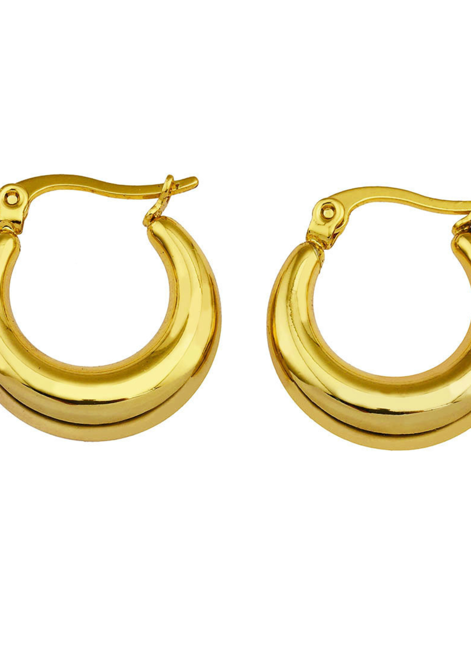 Hackney Nine/Dye Cast Amber Gold mini Hoops