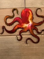 Metal Ornament * Hand Painted * Octopus