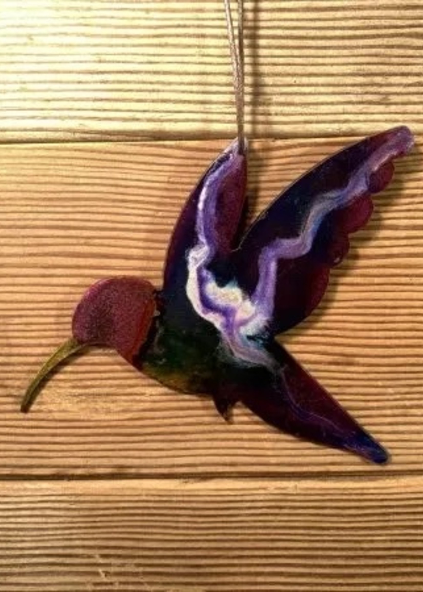 Hand Painted Hummingbird Ornament