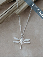 Glee Damselfly Pendant Silver