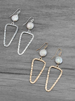 Glee Annabel Earrings * Silver & Pearl