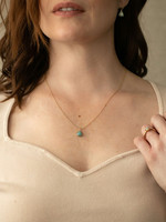 Glee Elsie Necklace * Gold & Amazonite