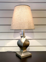 Ganz Contemporary Silver Accent Lamp * Twisted Base