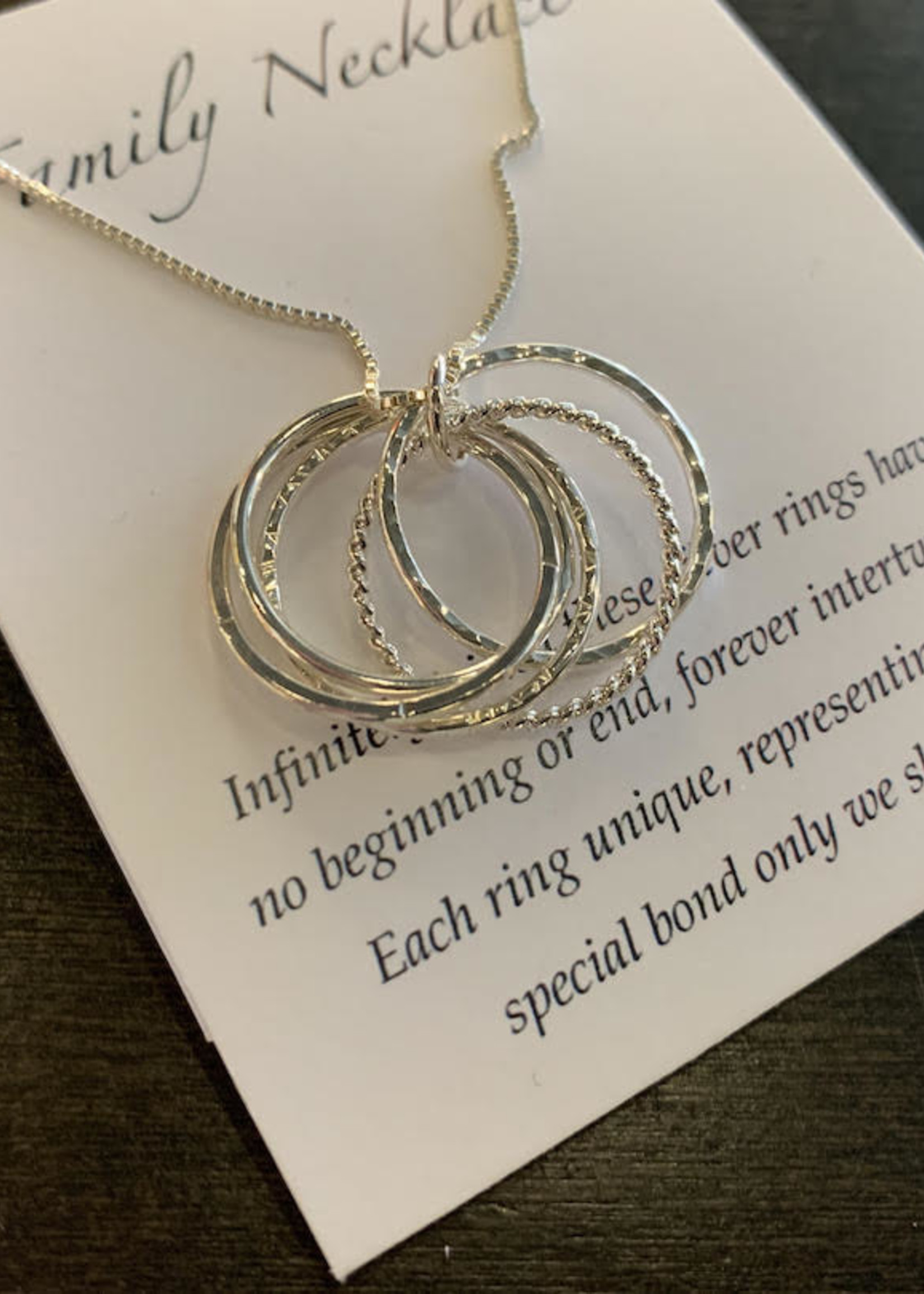 Elements Gallery Family  & Friendship Silver Ring Necklaces  * 5 Rings