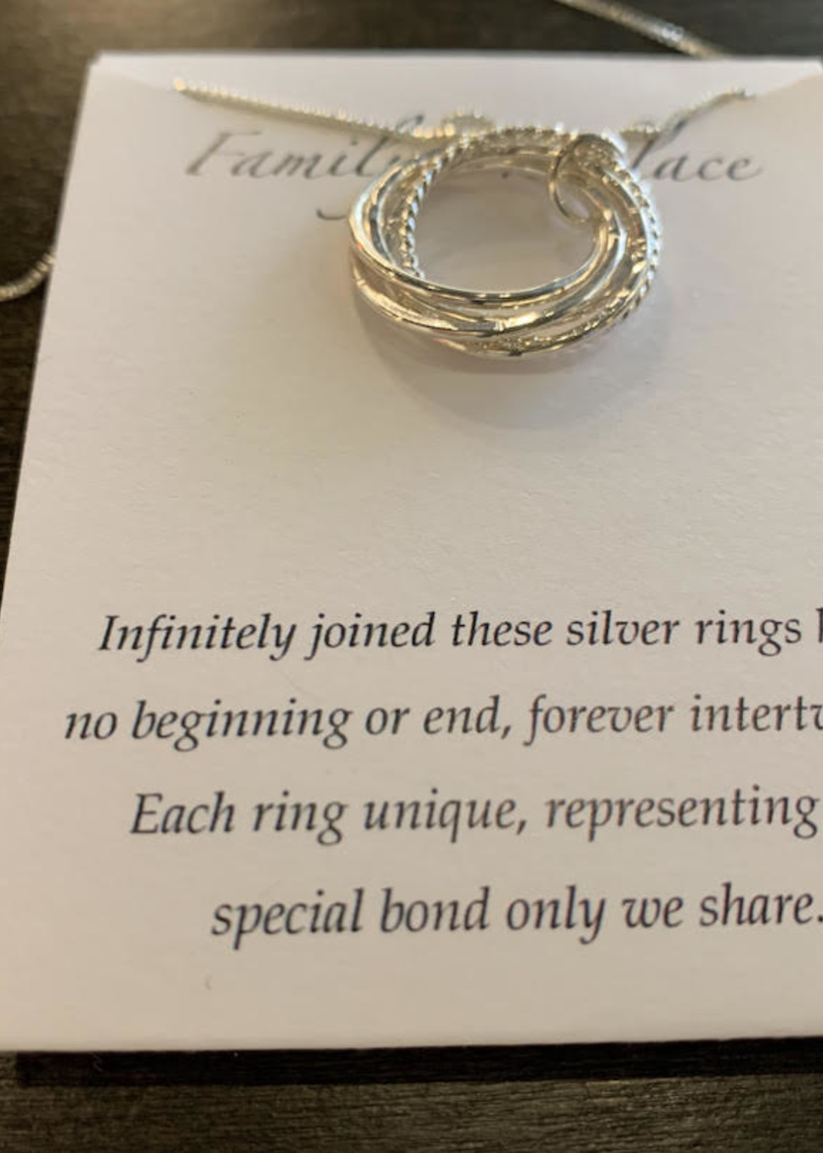 Elements Gallery Family  & Friendship Silver Ring Necklaces  * 5 Rings