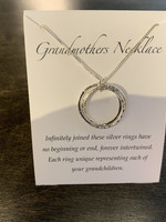 Elements Gallery Family & Friendship Silver Ring Necklace  *  3 Rings