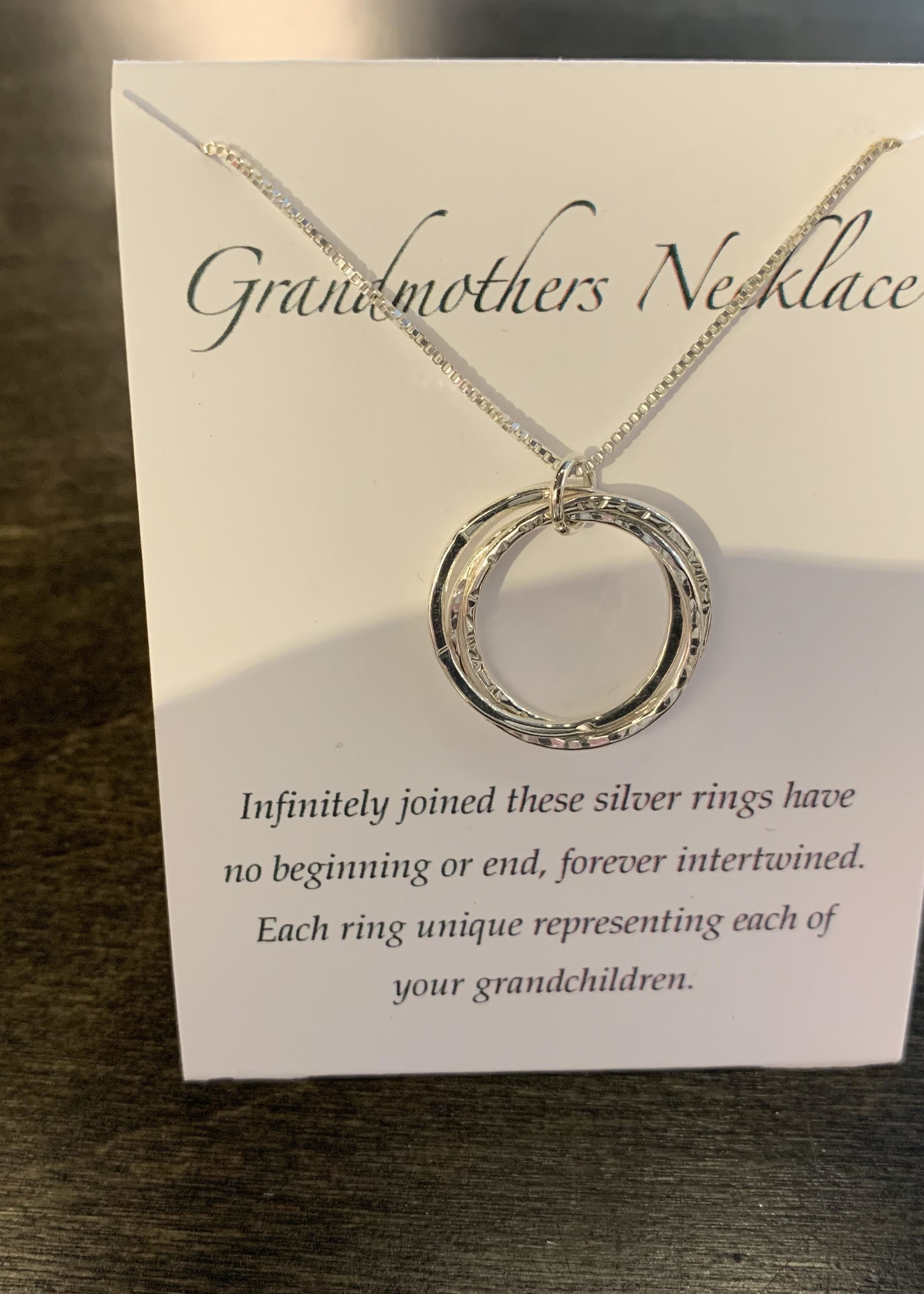 Elements Gallery Family & Friendship Silver Ring Necklace  *  3 Rings