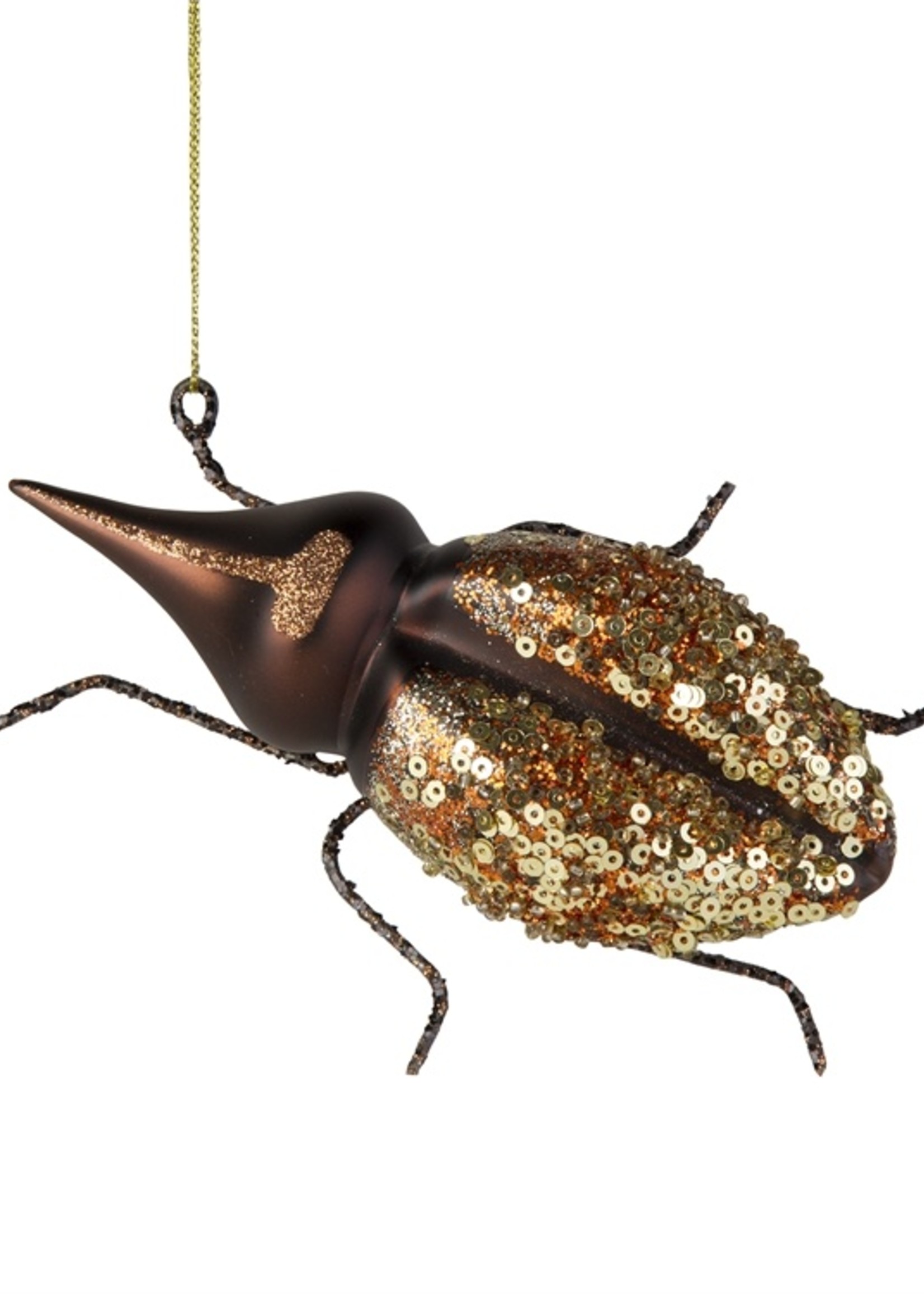 Tag Golden Beetle Ornament * Handmade