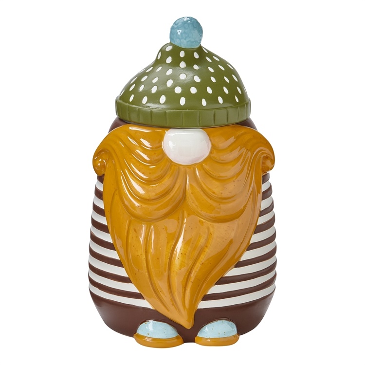 Gnome Cookie Jar with Cookies