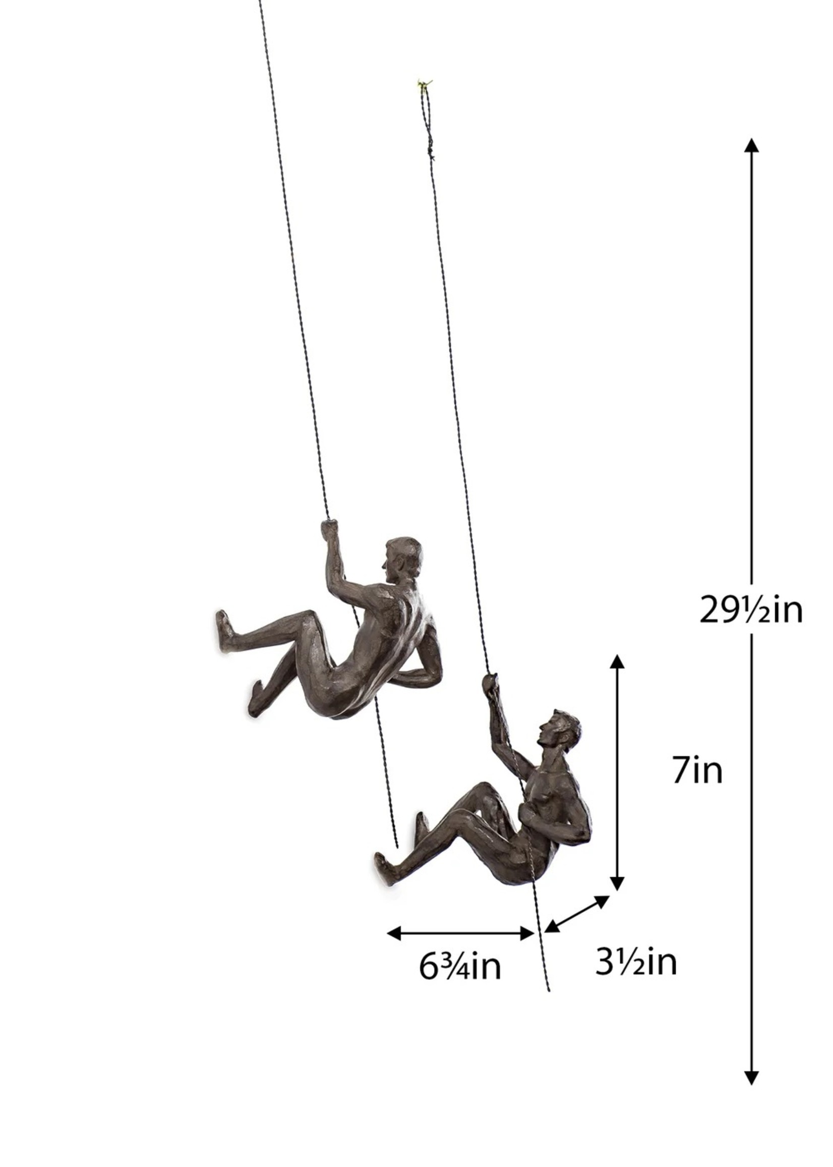Torre & Tagus Climbing Men * Set of 2 * Antique Bronze