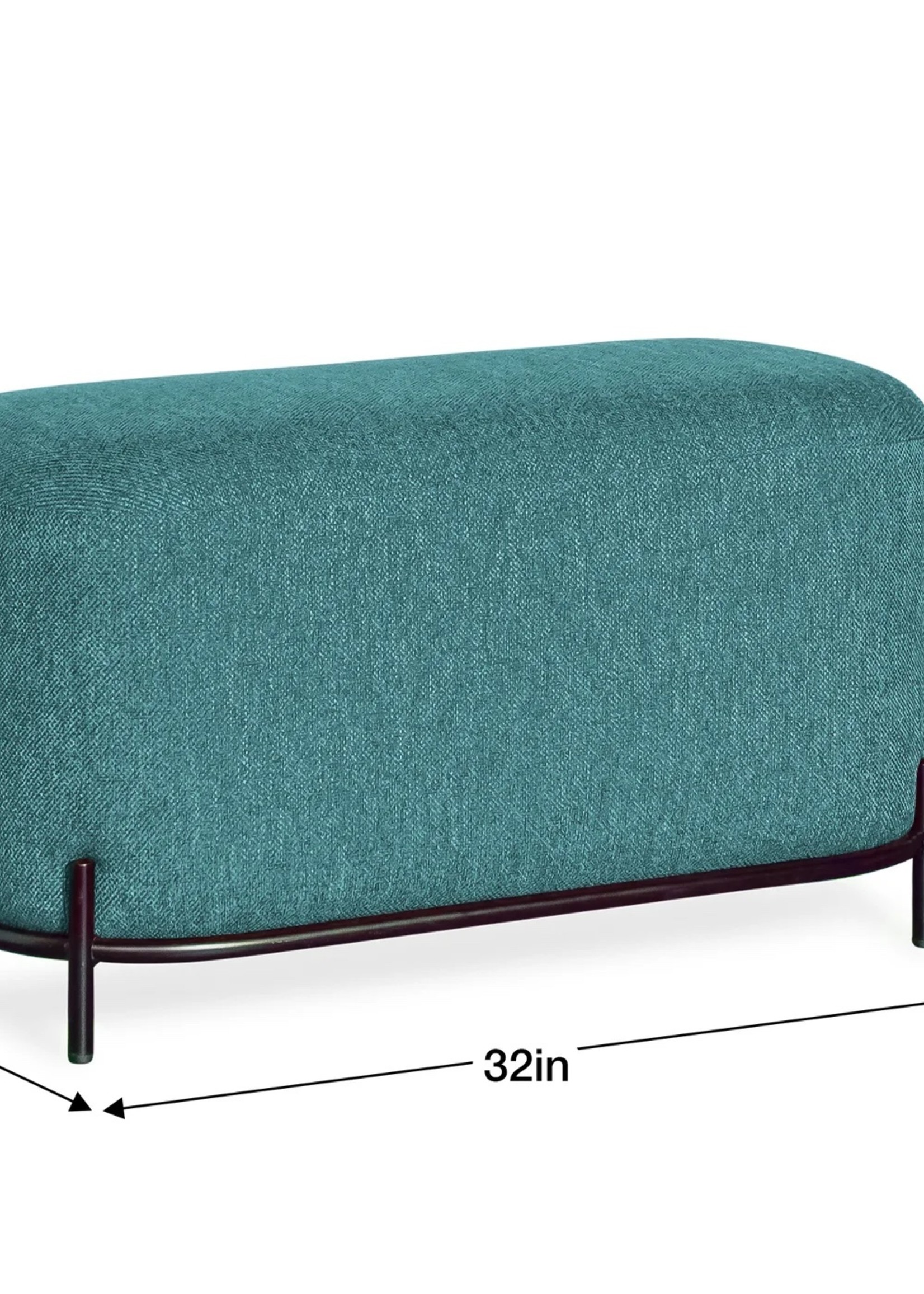 Torre & Tagus Pender Pin Leg Bench * Blue