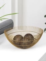 Ribbed Gold Wire Bowl