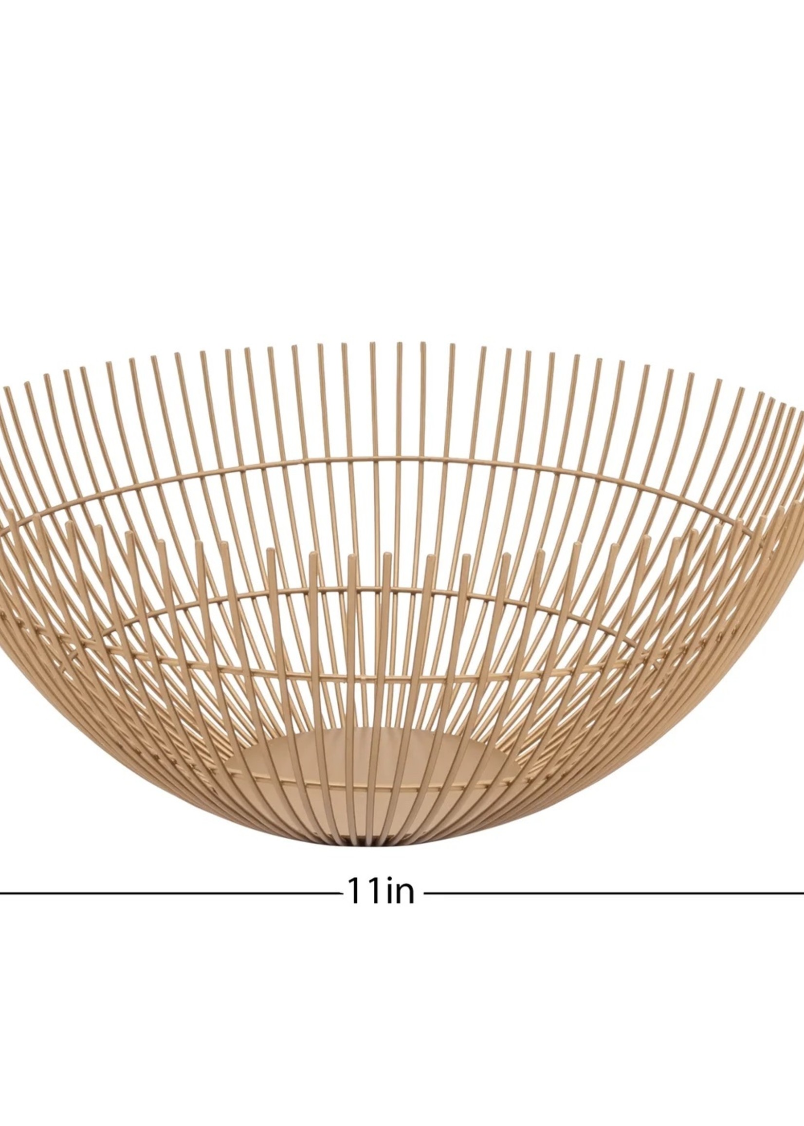 Ribbed Gold Wire Bowl