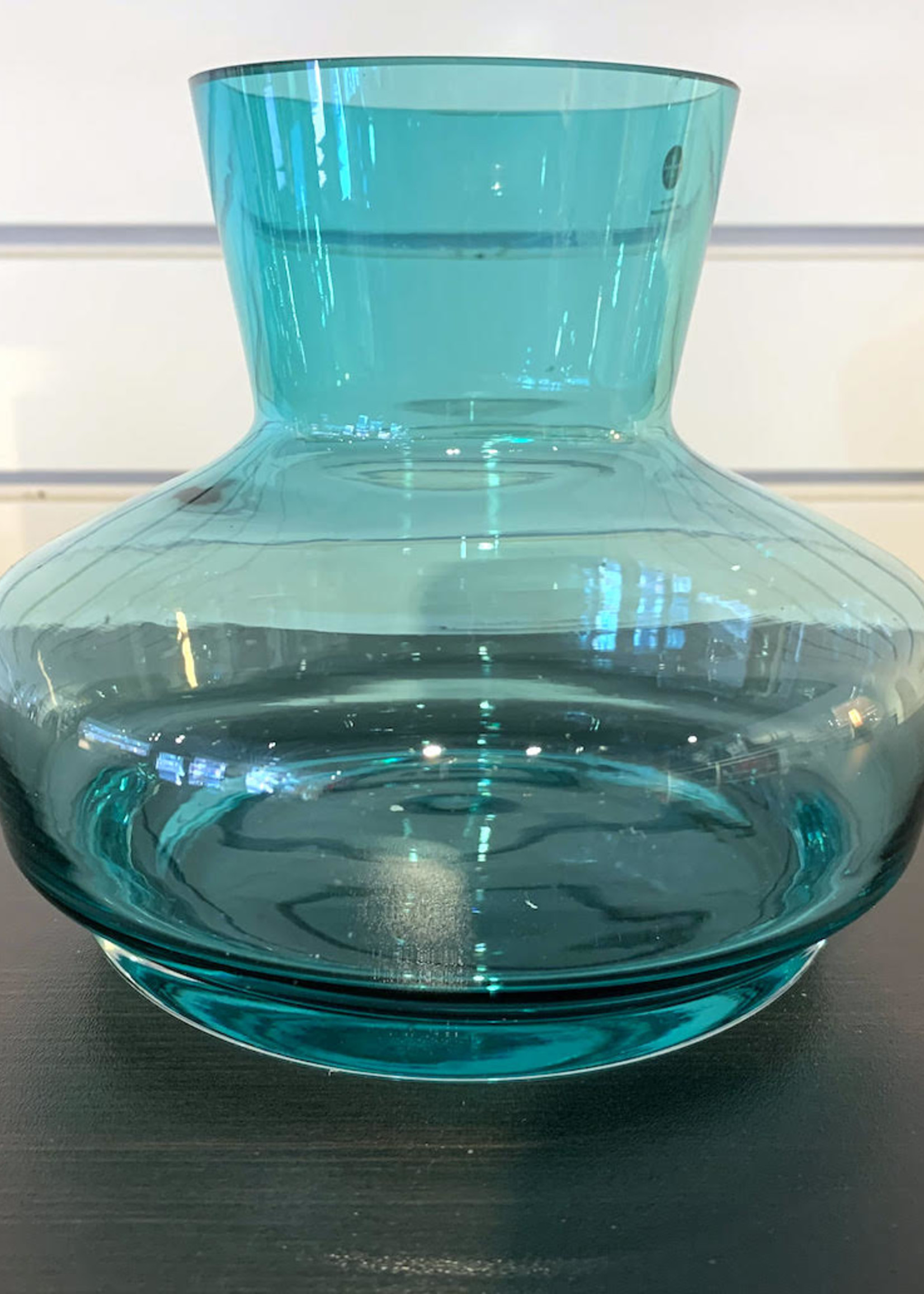 Teal Glass Vase