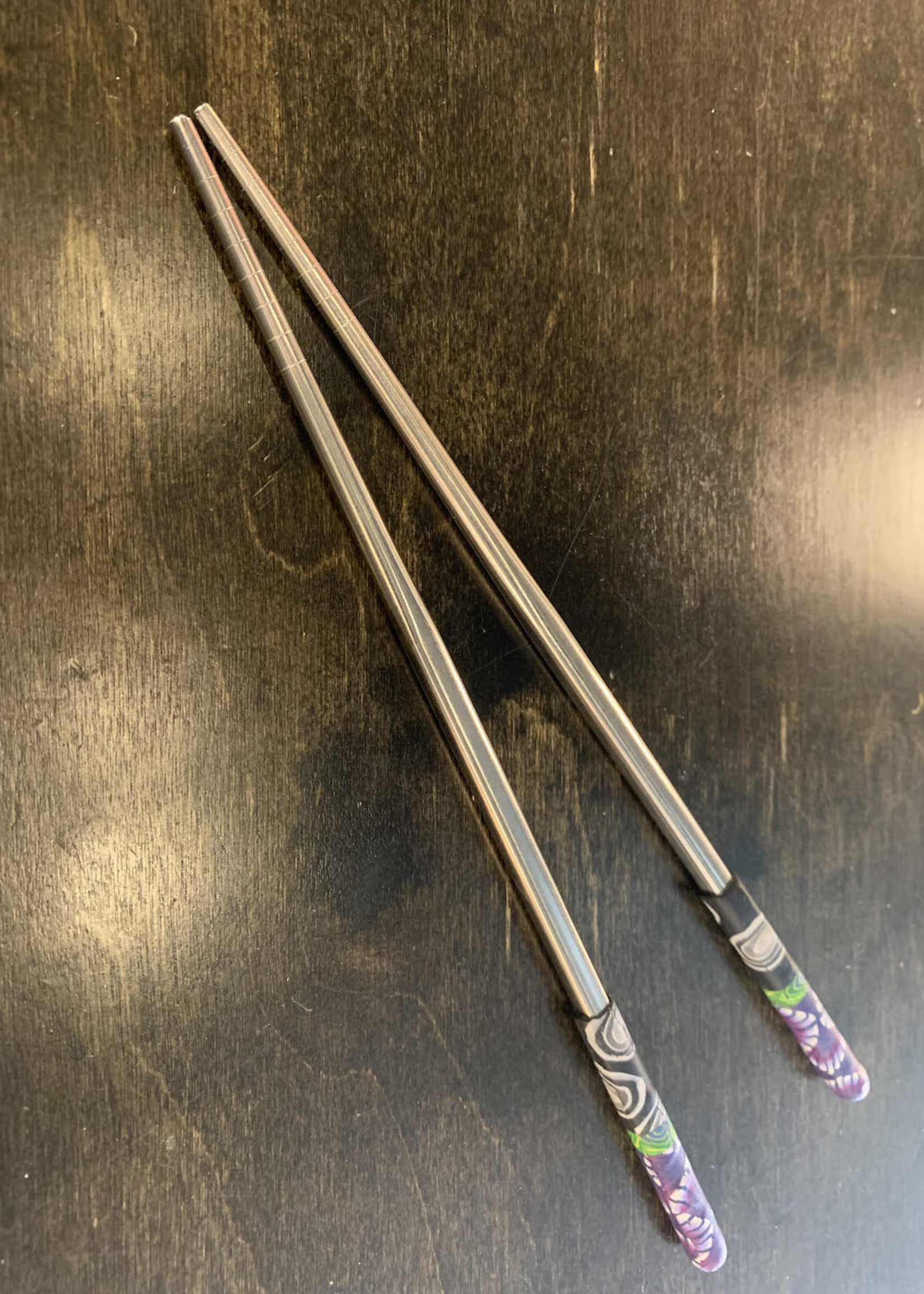 Metal Chopsticks * Purple & Black