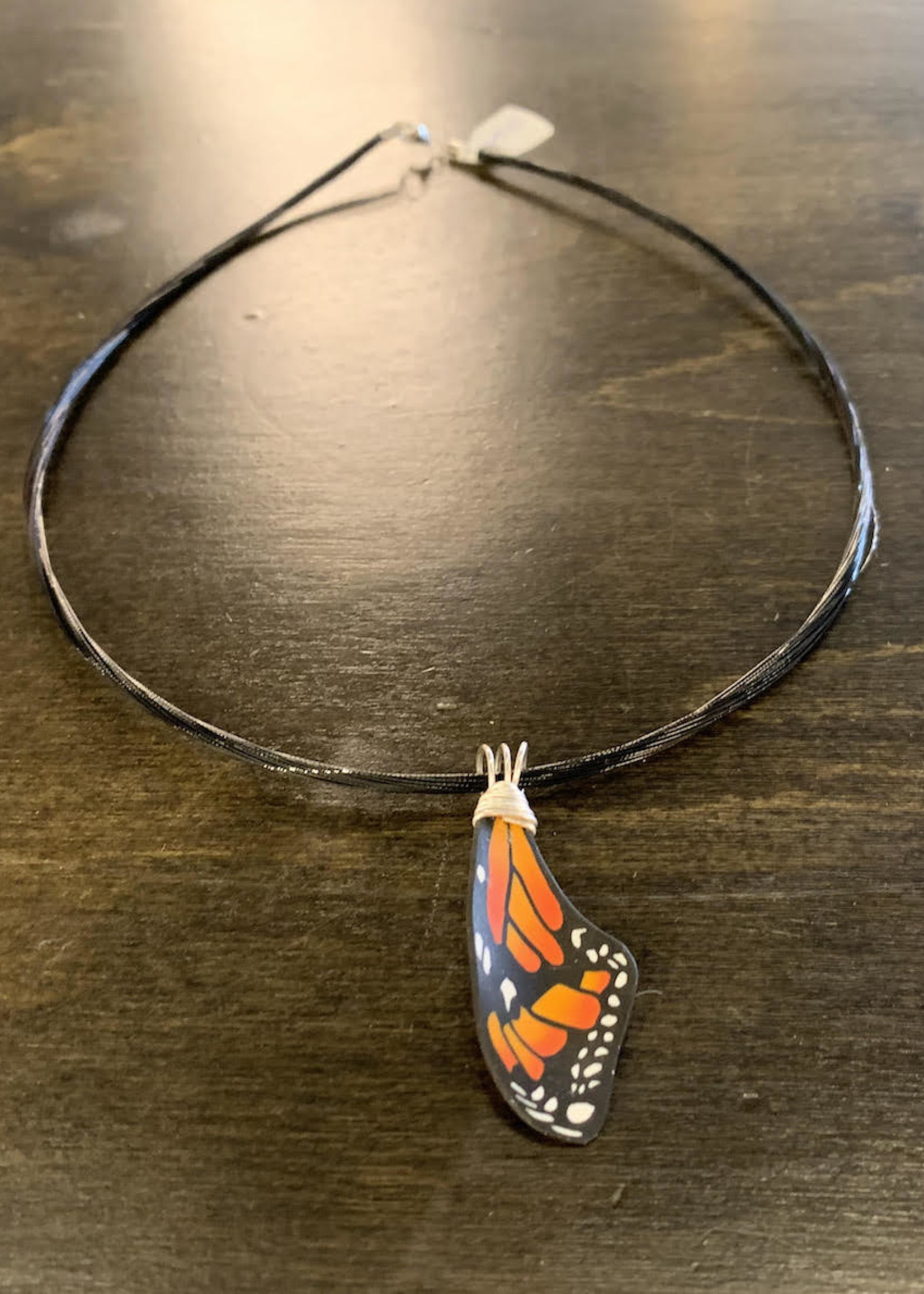 Butterfly Wing Pendant * Cinnamon & Black