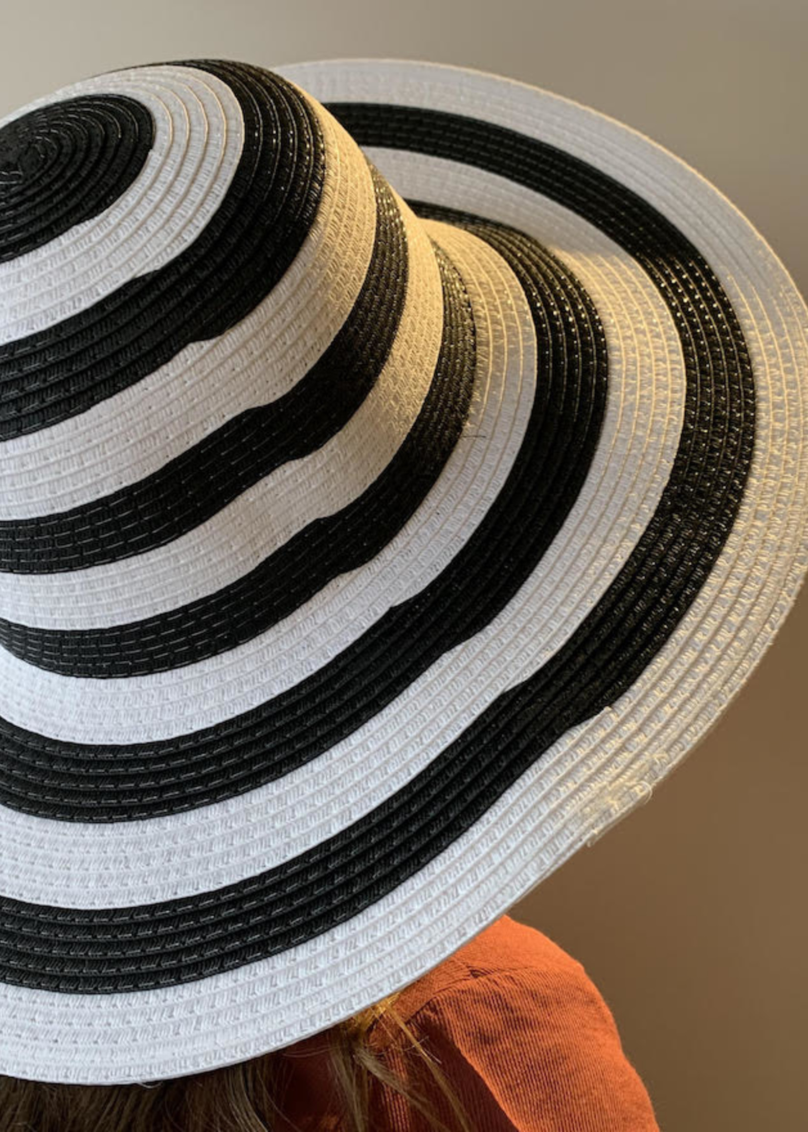 Summer Hat * Black & White Stripe