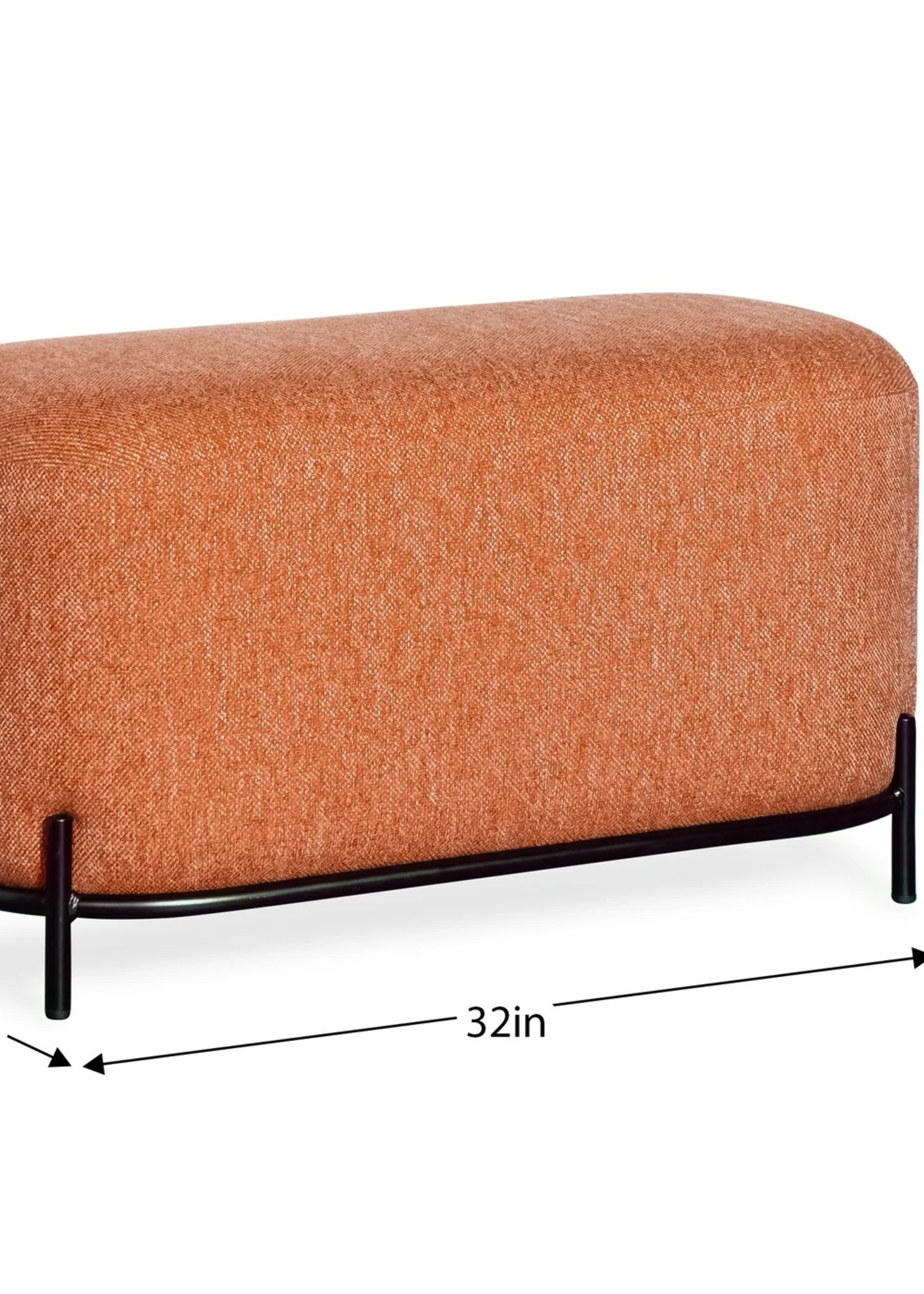 Pender Pin Leg Bench * Orange