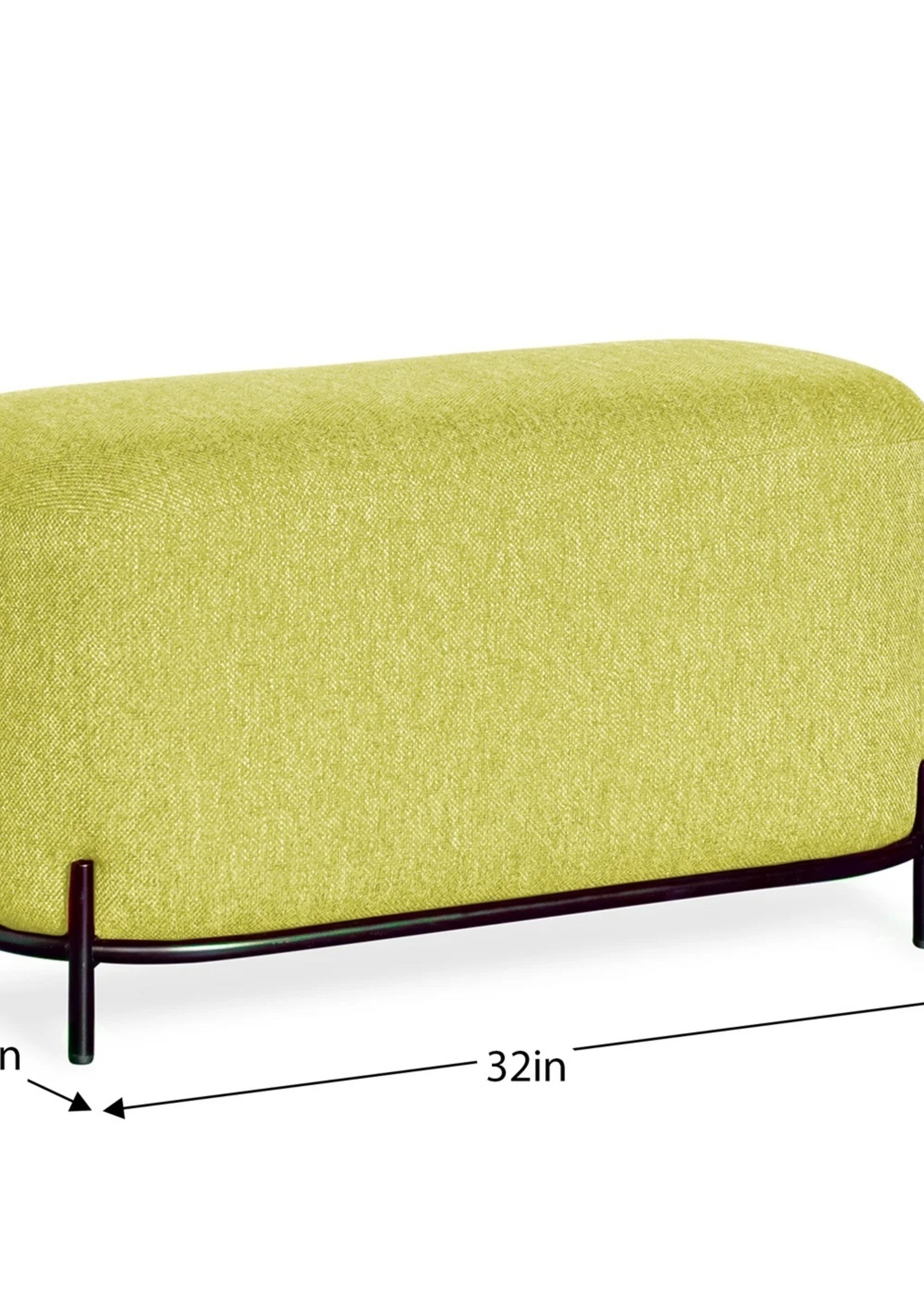 Pender Pin Leg Bench * Green