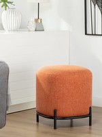 Torre & Tagus Pender Pin Leg Ottoman * Orange