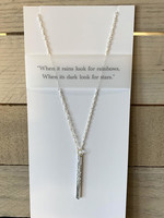 Quote Necklace: "When it rains, look for rainbows"