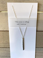 Quote Necklace: "The ocean is calling"