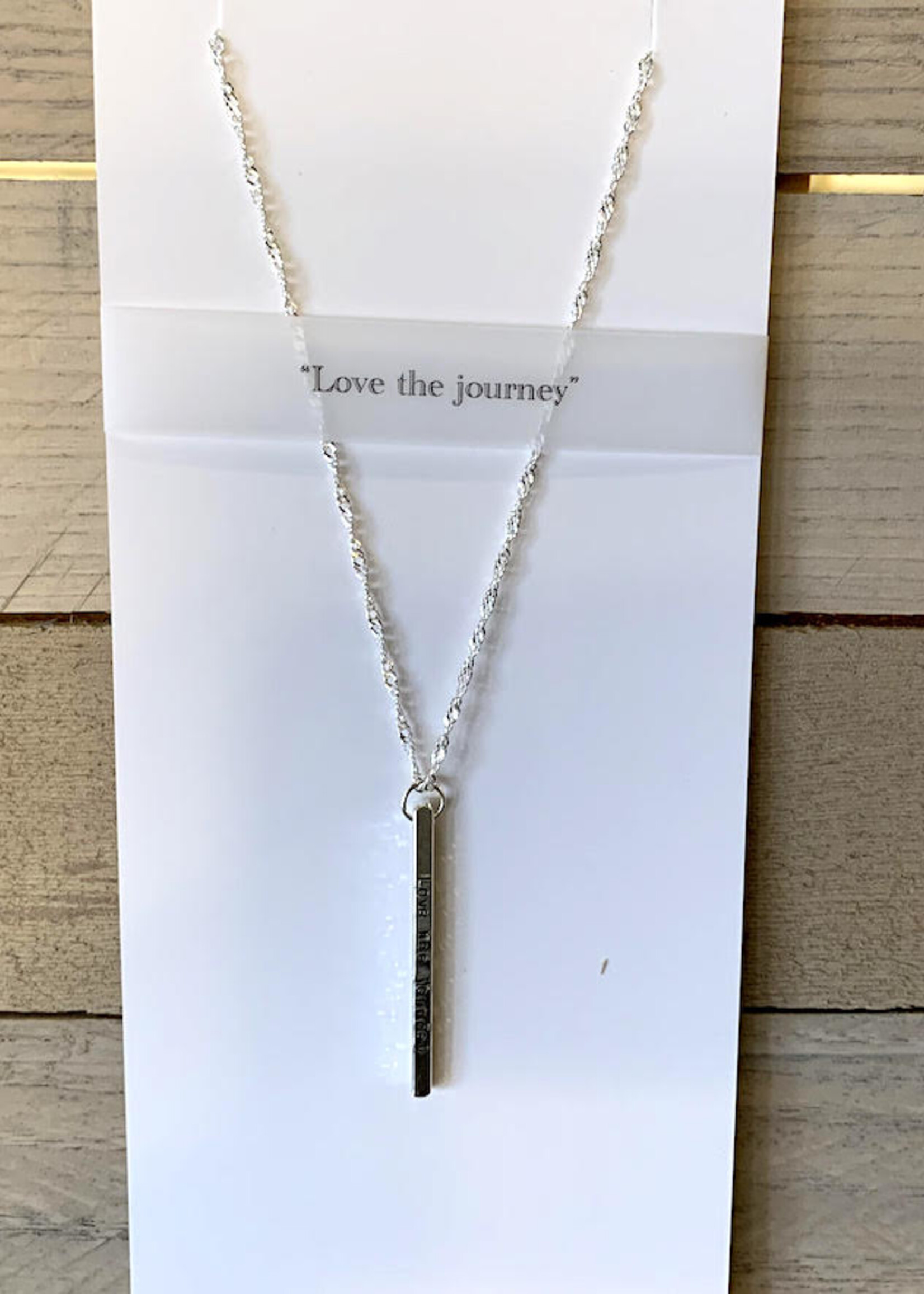 Elements Gallery Quote Necklace: "Love the journey"