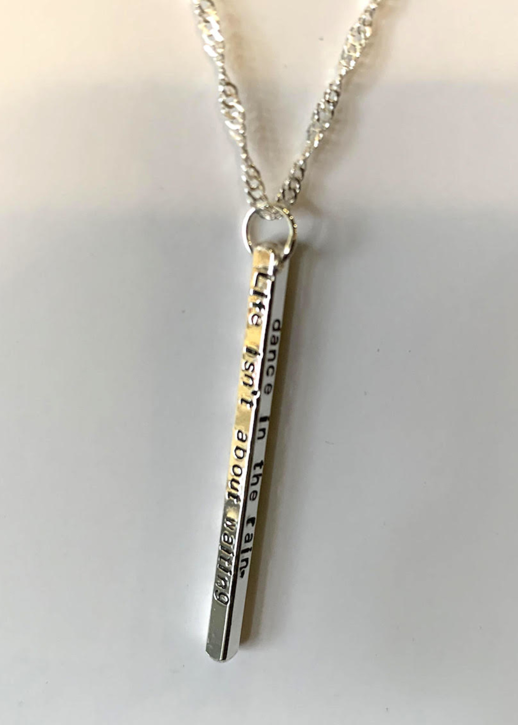 Elements Gallery Quote Necklace: "Dance in the rain"