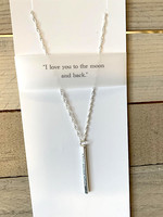 Quote Necklace: "Love you to the moon"