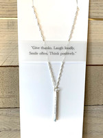 Elements Gallery Quote Necklace: "Give thanks"